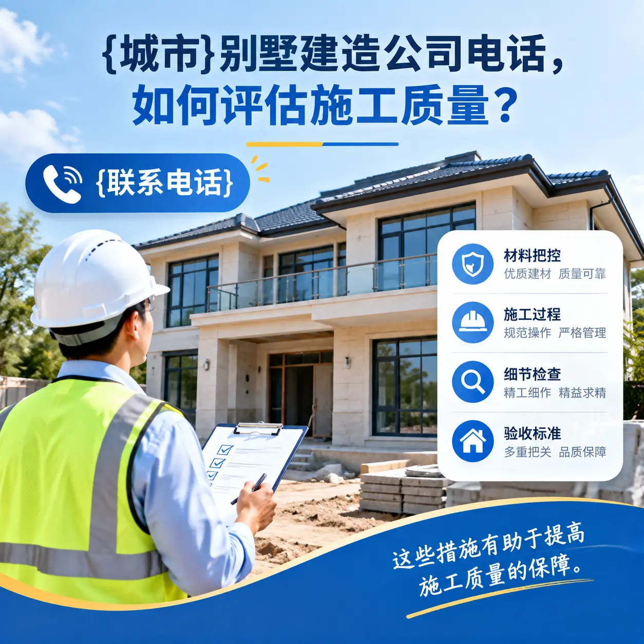 锦屏别墅建造公司电话，如何评估施工质量？