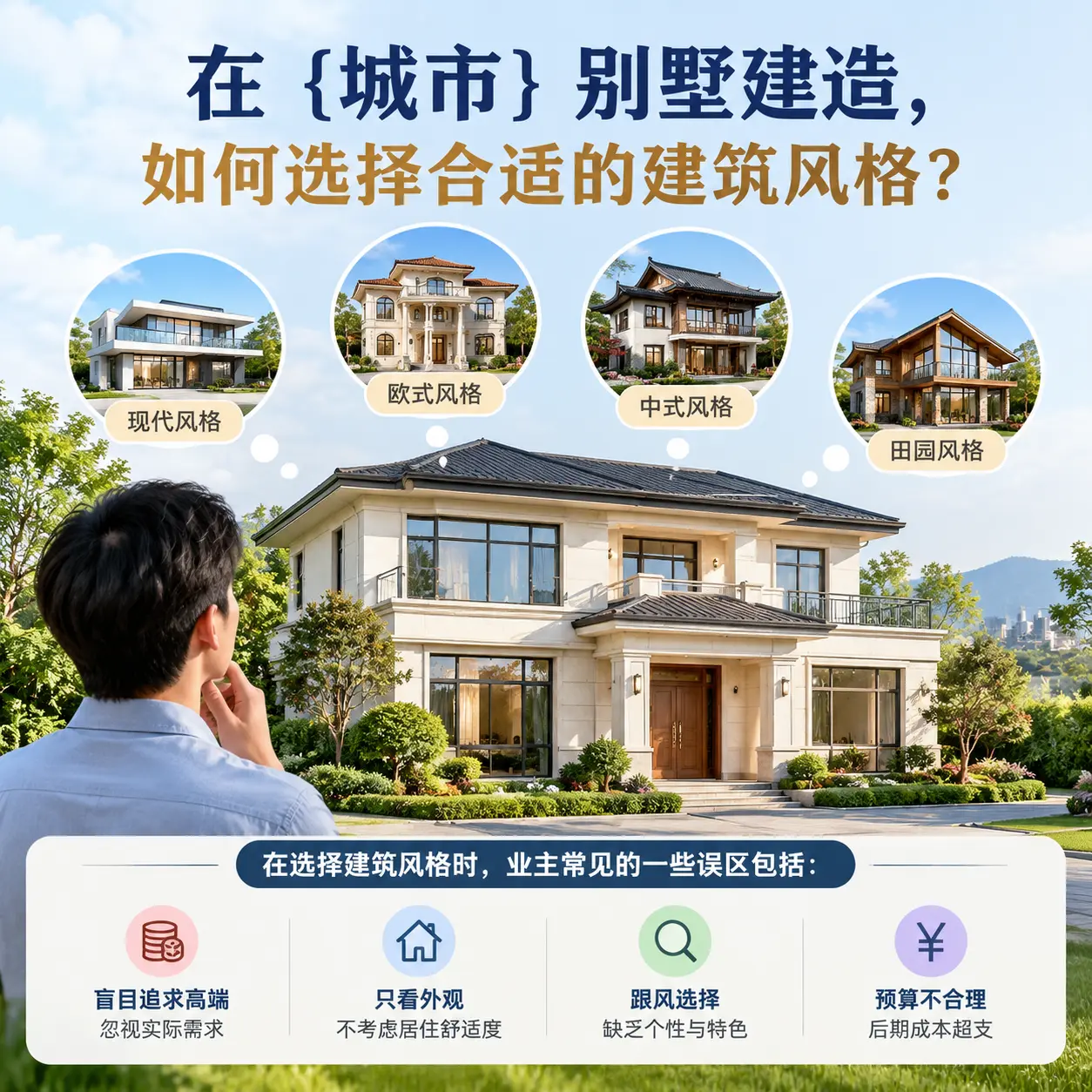 在 锦屏 别墅建造，如何选择合适的建筑风格？